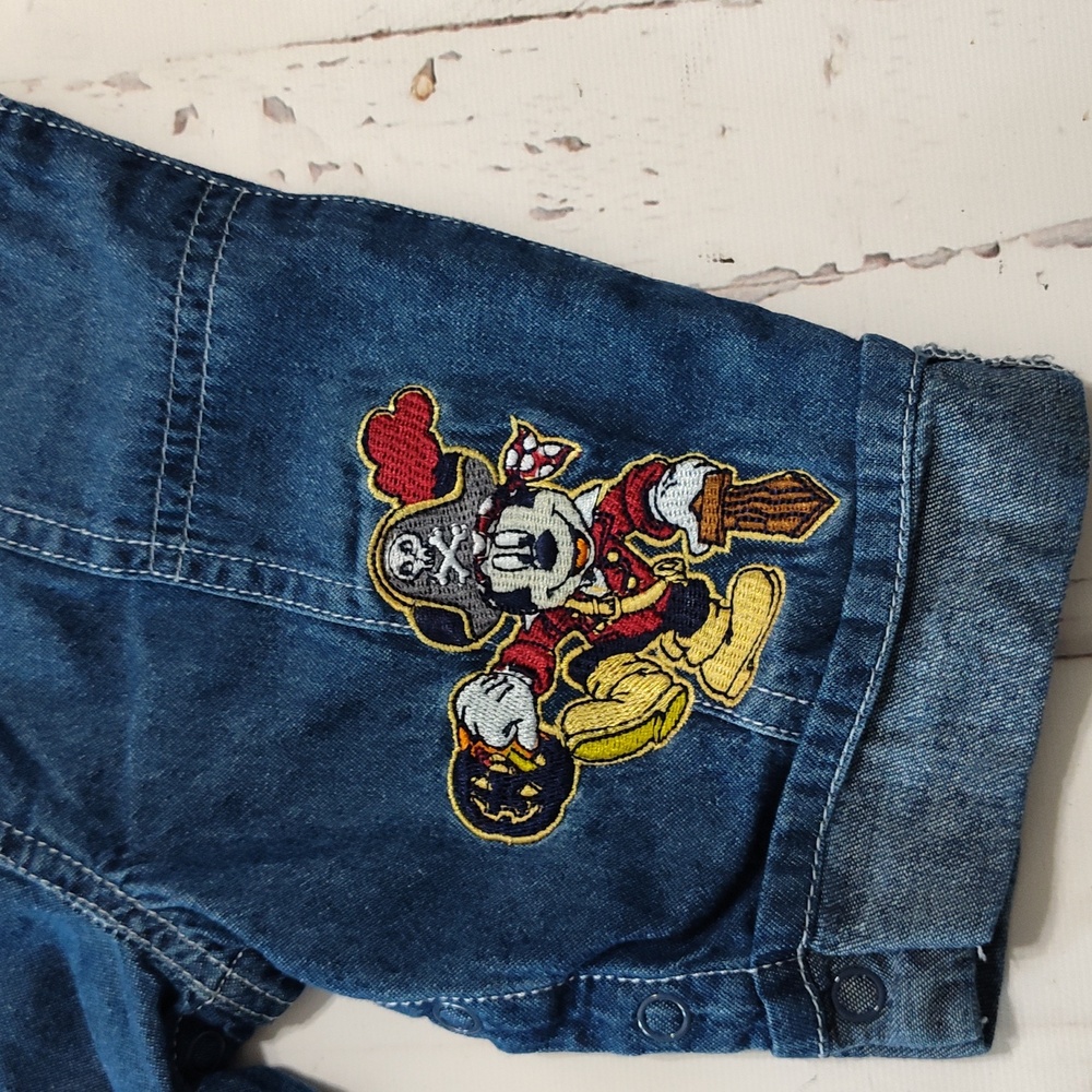 Vintage Pirate Mickey Overalls Disney - Picture 2 of 5